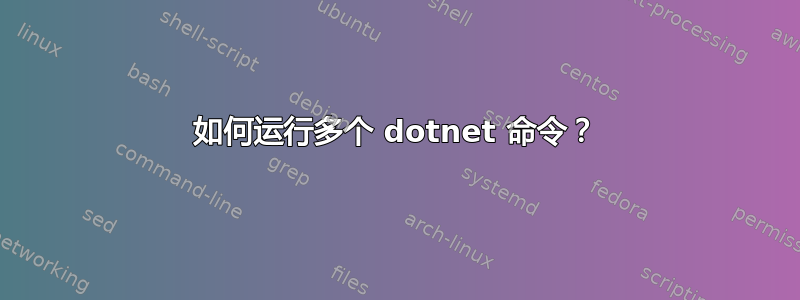 如何运行多个 dotnet 命令？