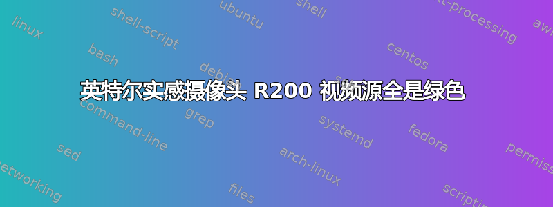 英特尔实感摄像头 R200 视频源全是绿色