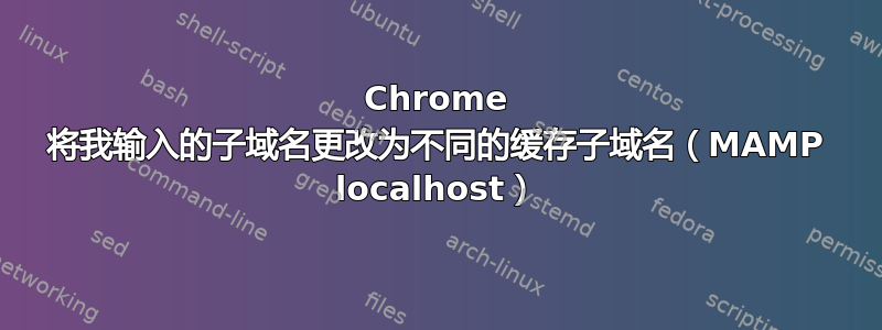 Chrome 将我输入的子域名更改为不同的缓存子域名（MAMP localhost）