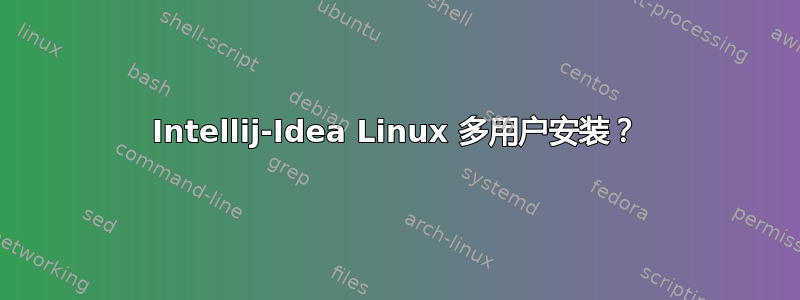 Intellij-Idea Linux 多用户安装？