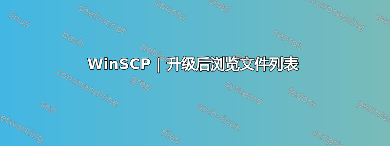 WinSCP | 升级后浏览文件列表