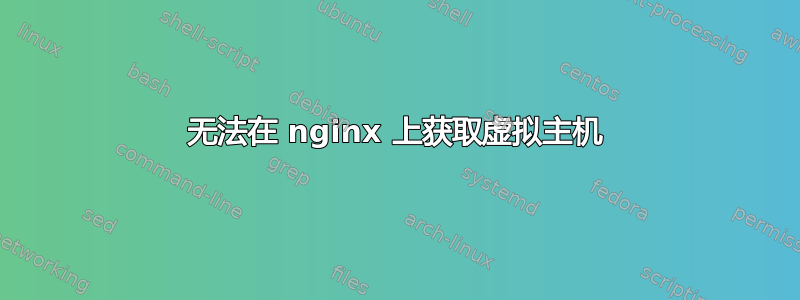 无法在 nginx 上获取虚拟主机