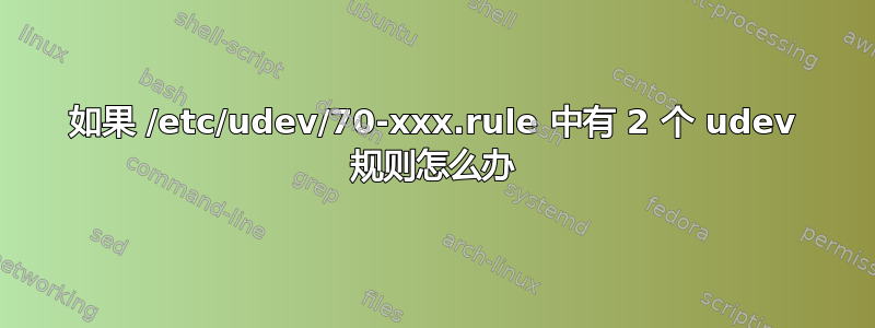 如果 /etc/udev/70-xxx.rule 中有 2 个 udev 规则怎么办