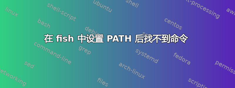 在 fish 中设置 PATH 后找不到命令