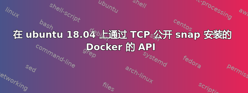 在 ubuntu 18.04 上通过 TCP 公开 snap 安装的 Docker 的 API 