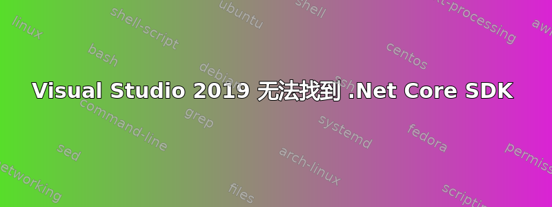 Visual Studio 2019 无法找到 .Net Core SDK