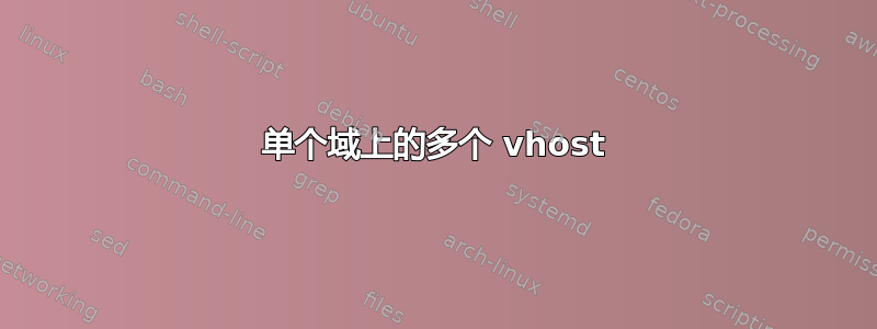 单个域上的多个 vhost