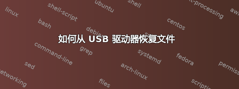 如何从 USB 驱动器恢复文件 