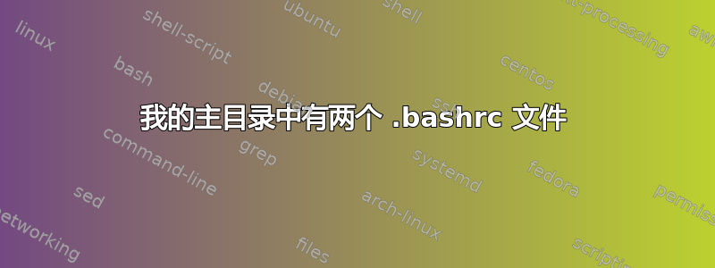 我的主目录中有两个 .bashrc 文件