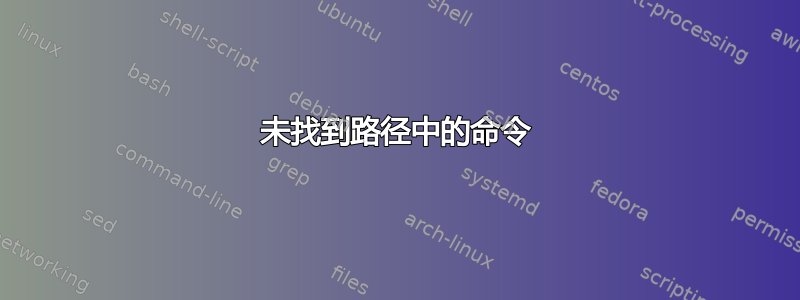 未找到路径中的命令