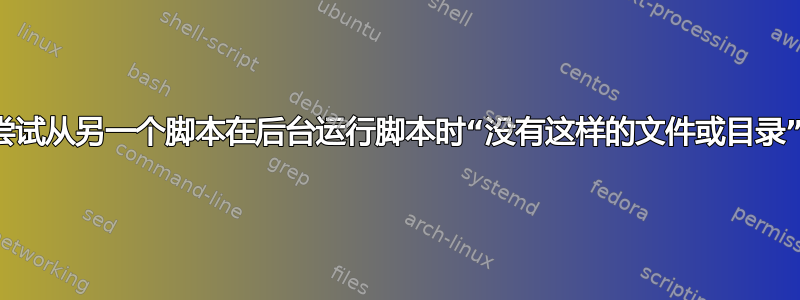 尝试从另一个脚本在后台运行脚本时“没有这样的文件或目录”