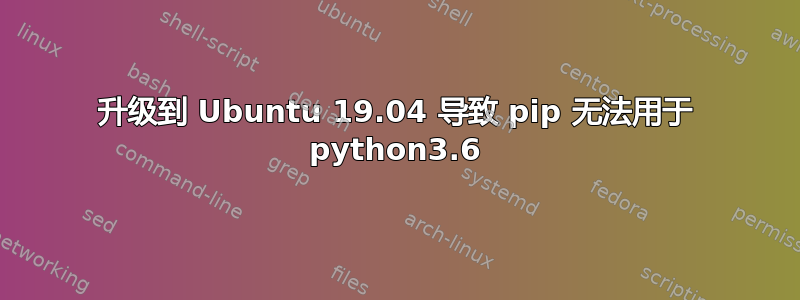 升级到 Ubuntu 19.04 导致 pip 无法用于 python3.6