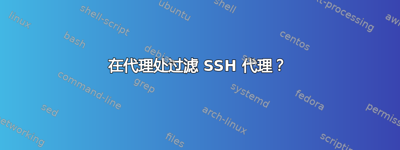 在代理处过滤 SSH 代理？