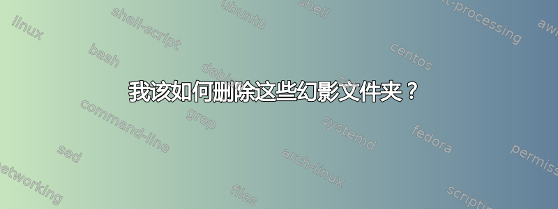 我该如何删除这些幻影文件夹？