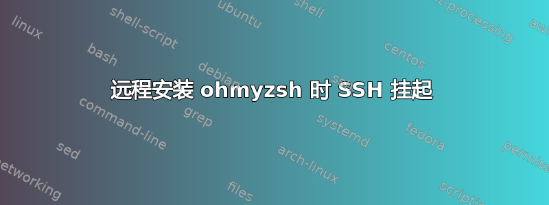 远程安装 ohmyzsh 时 SSH 挂起