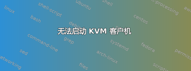 无法启动 KVM 客户机