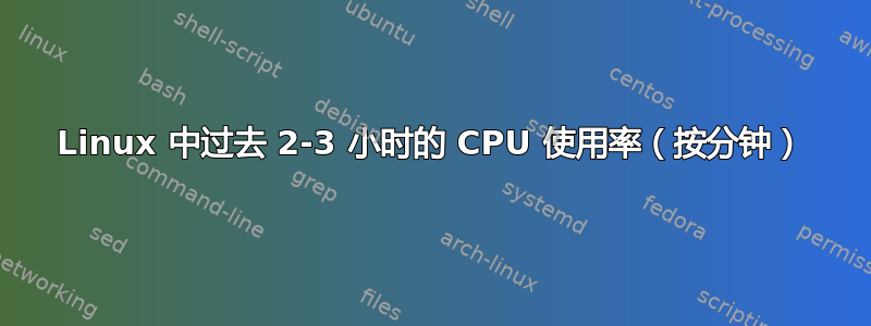 Linux 中过去 2-3 小时的 CPU 使用率（按分钟）