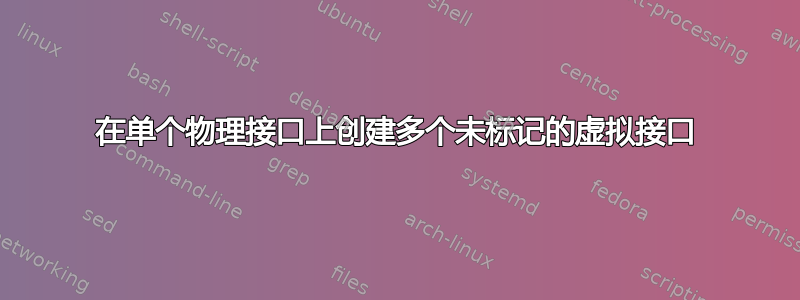 在单个物理接口上创建多个未标记的虚拟接口