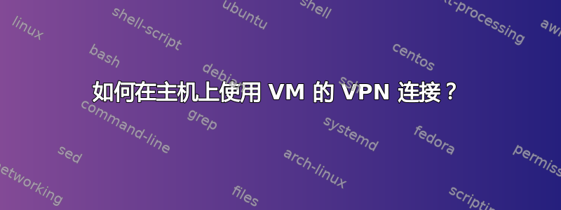 如何在主机上使用 VM 的 VPN 连接？