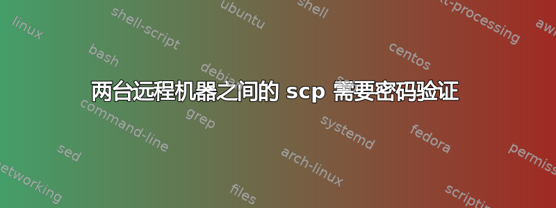 两台远程机器之间的 scp 需要密码验证