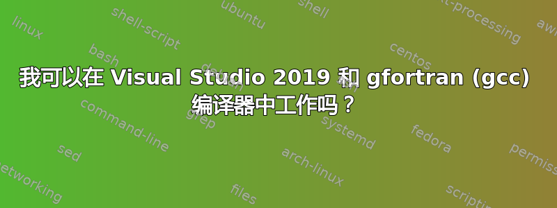 我可以在 Visual Studio 2019 和 gfortran (gcc) 编译器中工作吗？