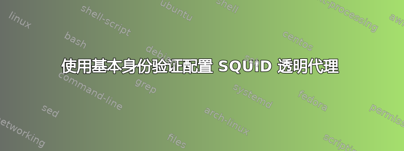 使用基本身份验证配置 SQUID 透明代理