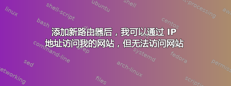 添加新路由器后，我可以通过 IP 地址访问我的网站，但无法访问网站