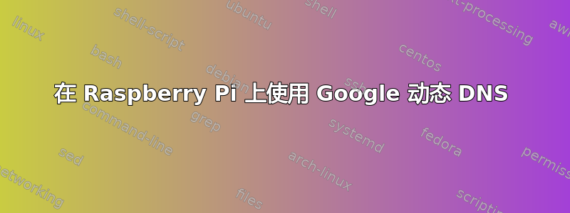 在 Raspberry Pi 上使用 Google 动态 DNS