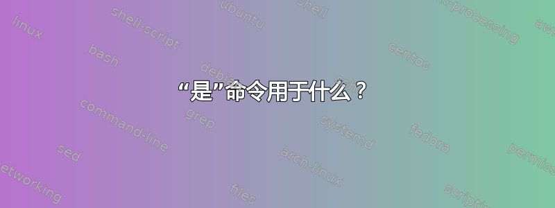 “是”命令用于什么？