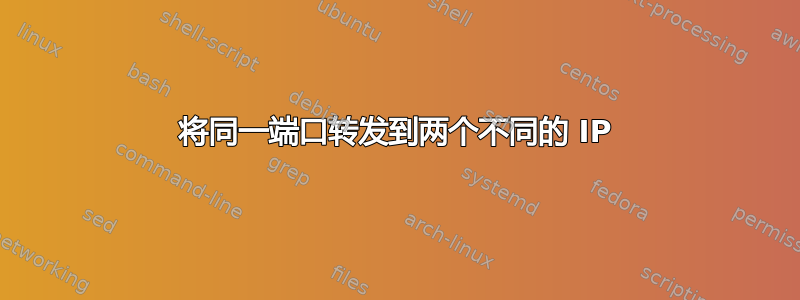 将同一端口转发到两个不同的 IP