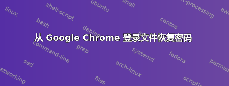 从 Google Chrome 登录文件恢复密码