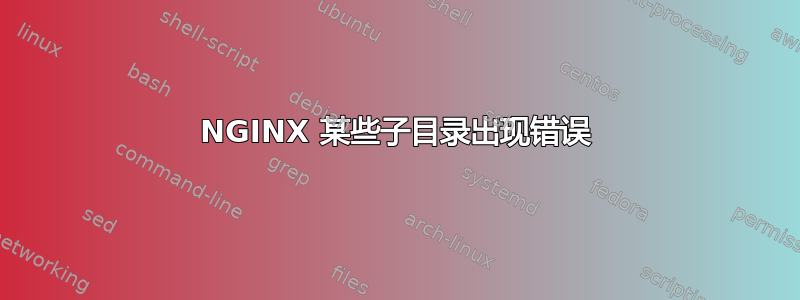 NGINX 某些子目录出现错误