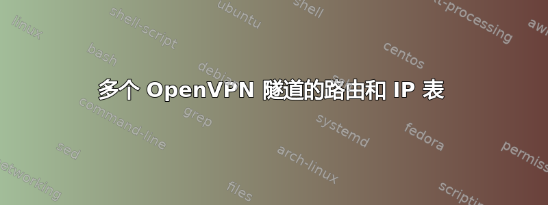 多个 OpenVPN 隧道的路由和 IP 表