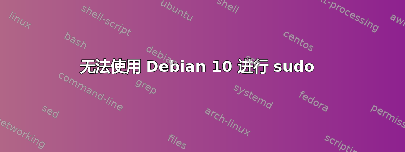 无法使用 Debian 10 进行 sudo 