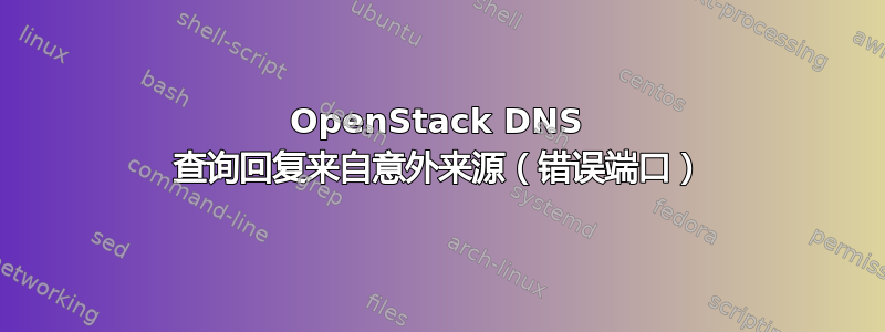 OpenStack DNS 查询回复来自意外来源（错误端口）