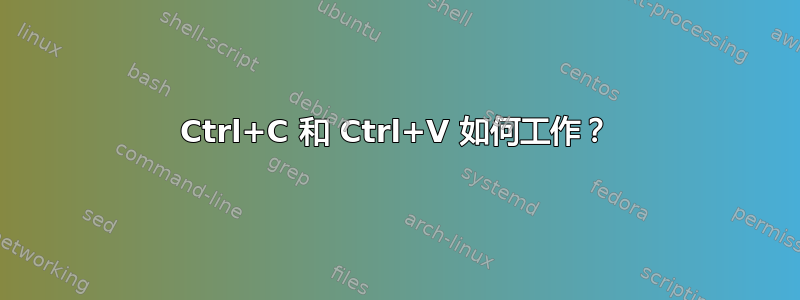 Ctrl+C 和 Ctrl+V 如何工作？