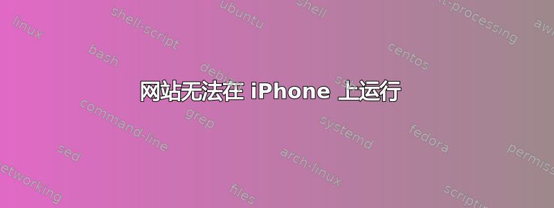 网站无法在 iPhone 上运行 