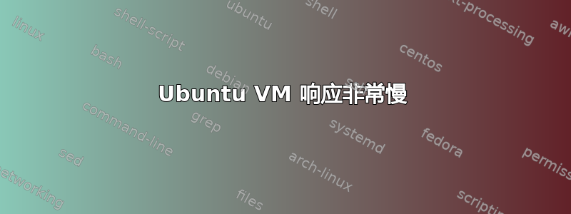 Ubuntu VM 响应非常慢