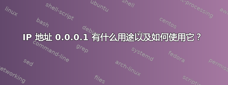 IP 地址 0.0.0.1 有什么用途以及如何使用它？