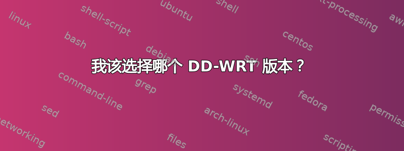 我该选择哪个 DD-WRT 版本？