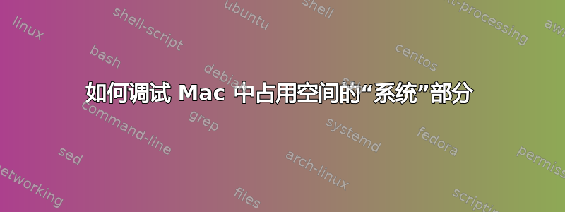 如何调试 Mac 中占用空间的“系统”部分