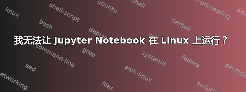 我无法让 Jupyter Notebook 在 Linux 上运行？