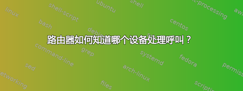 路由器如何知道哪个设备处理呼叫？