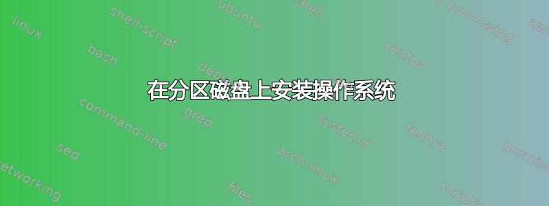 在分区磁盘上安装操作系统