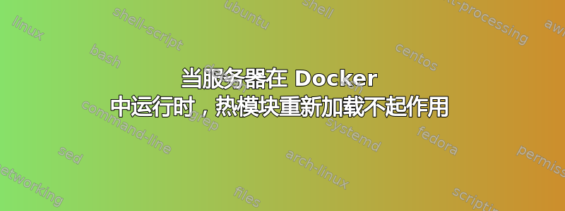 当服务器在 Docker 中运行时，热模块重新加载不起作用