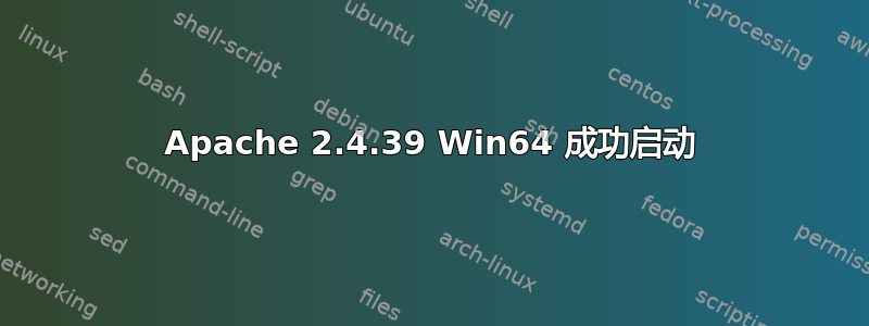 Apache 2.4.39 Win64 成功启动