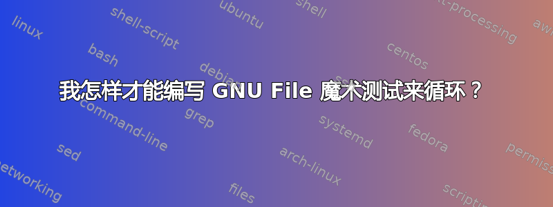 我怎样才能编写 GNU File 魔术测试来循环？