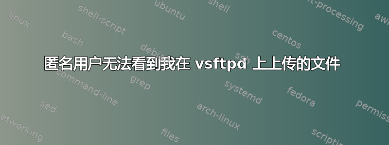 匿名用户无法看到我在 vsftpd 上上传的文件