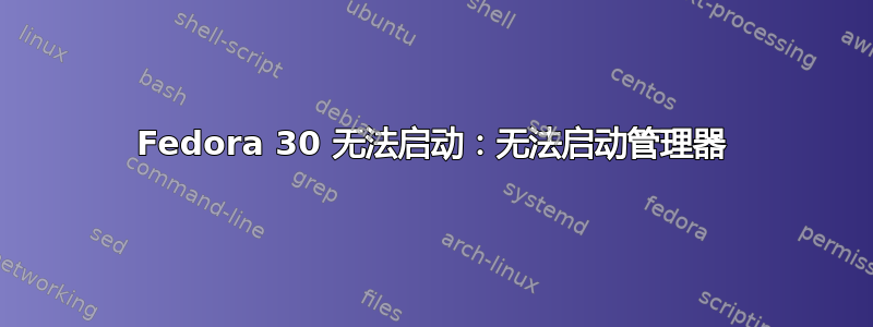 Fedora 30 无法启动：无法启动管理器