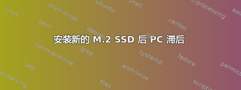 安装新的 M.2 SSD 后 PC 滞后